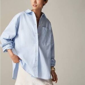 J.Crew Étienne oversized shirt in lightweight oxford Blue Eoe Shirt